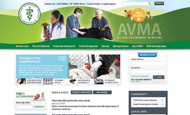 AVMA Website screenshot