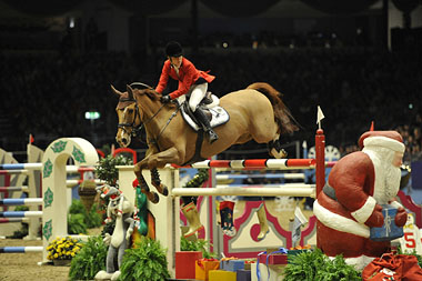 Edwina Alexander AUS riding Cevo Socrates winners of the H&M Ivy Stakes at Olympia 2010
