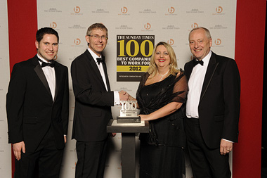 Companion Care receive award - Sunday Times Top 100 Cos to work for