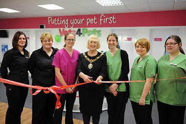 Photo of Lancaster opening with staff