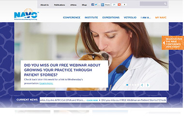 NAVC home page screenshot