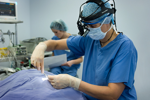 An eyelid operation being performedtitle=