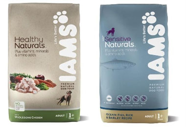 Pack shots of new IAMS foods