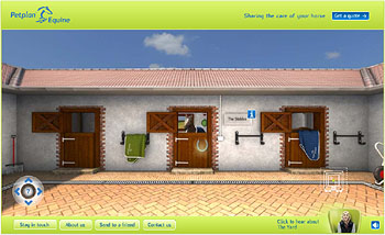 Screenshot of Petplan Equine website