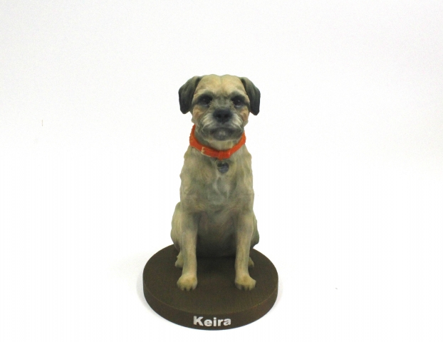 3D sculpture of Noel Fitzpatrick's Border Terrier Keira 