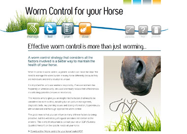 Worm Control website screenshot