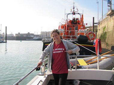 Brittany King before the Channel swim.