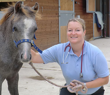 Photo of Cornelia with a horse