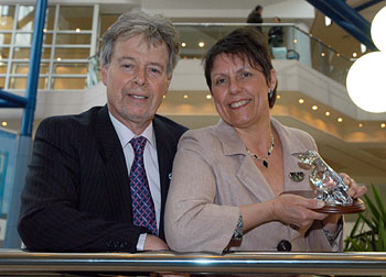 Winner of the JA Wight Award, Kate Kerr, with Jim Wight