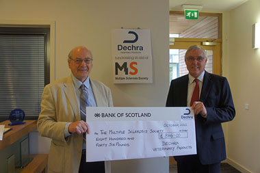 Jock Smith from Shrewsbury and District branch of MS Society and Bob Parmenter