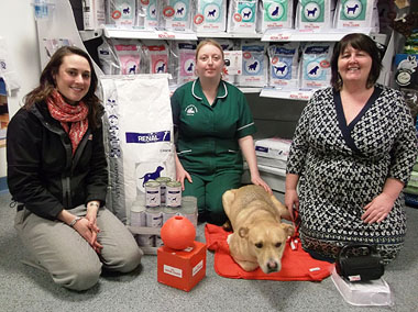 L-R Victoria Ash Claire from Pool House Vets and Stella Molly’s owner