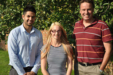 The Lintbells marketing team (L-R) Kris Sonigra, Anna Prest and co-founder John Howie
