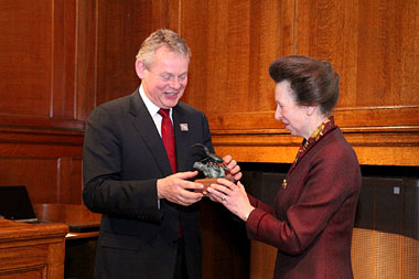 Martin Clunes receives NEF commendation from HRH The Princess Royal
