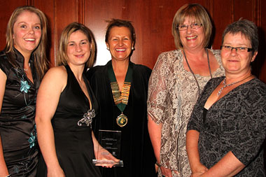 Left to right - Tina Mackey (NI Student Veterinary Nurse of the Year, 2010), Jenny Beggs (NI Vet Nurse of the Year 2010), Donna Lewis (BVNA President in 2010), Susie Turner, (Hill’s Pet Nutrition) Bridget Davidson (NI Animal Nursing Assistant of the Year 2010)