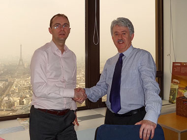 Niall McFerran (right) with Jean-Pascal Barrier from Sogeval