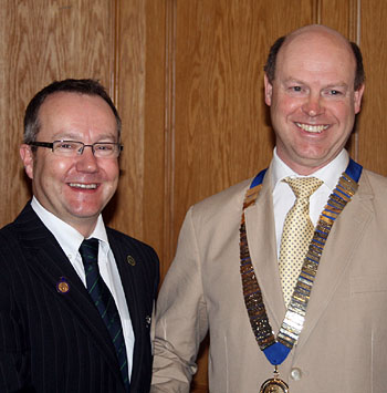 Former President Richard Hillman with President Iain Richards