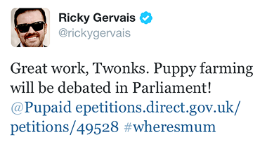 Ricky Gervais tweet