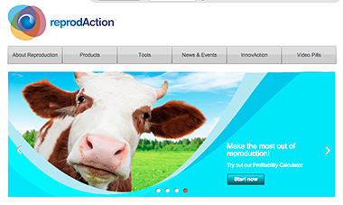 Screen shot from the reprodAction website