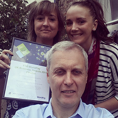 The Webinar Vet Team celebrates Anthony Chadwick Wendy Nevins left and Kathryn Bell