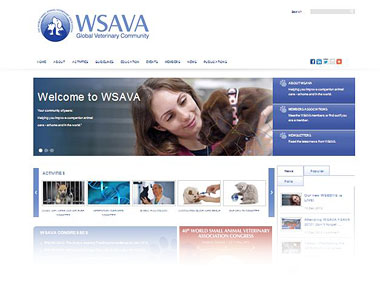 Screenshot of new WSAVA website homepage