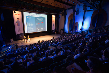 Bird's eye view from top of lecture theatre