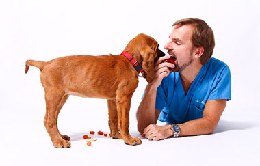 Dr Ernie Ward and dog