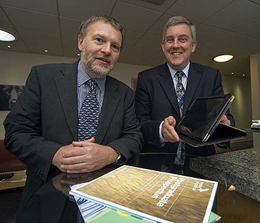 From left: Simon Hall, Veterinary Director at AHVLA with David Babington, Managing Director of Improve International
