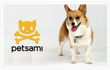 Petsami logo and dog