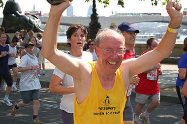 Top fundraiser, raising over £1,200 for Petsavers from this event, vet Mike Clark from Yorkshire Vets in Bradford.