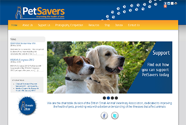 New PetSavers website screenshot