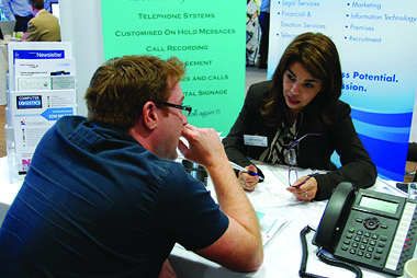 Vet chatting to consultant