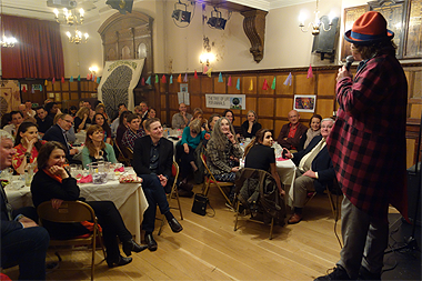 Guests entertained by the cabaret