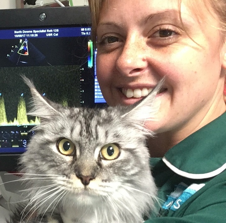 Sylvie with cardiology nurse Francesca Adams after her operation 