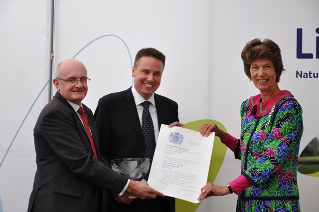 John Davies and John Howie were presented with a Queens Award by HM Lord Lieutenant of Hertfordshire, The Countess of Verulam.