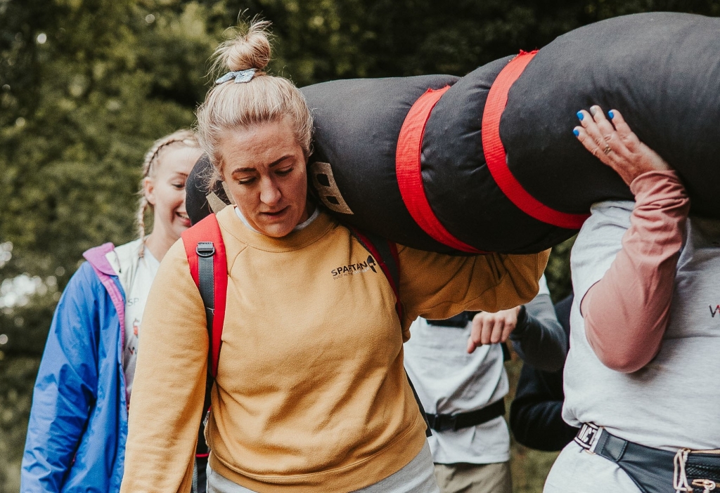 Bryony, together with Sophie and Will from Cave Veterinary Specialists, and members of Spartan Chamber, have just completed a marathon with a difference. Photo credit: Jess Chadwick from p0rtraitm0de.