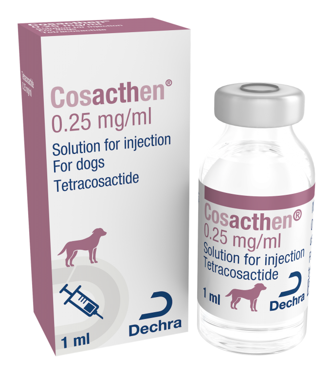 Cosacthen®, the first veterinary licensed tetracosactide injectable to test adrenal function in dogs.