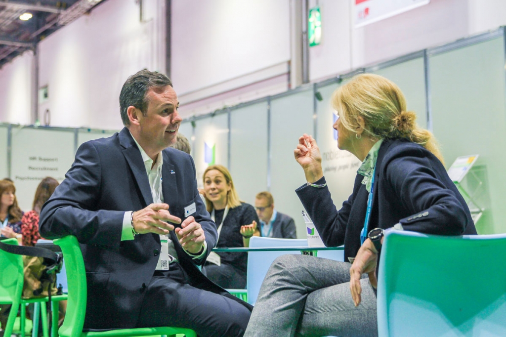 Tony Noble talking business at the 2018 London Vet Show