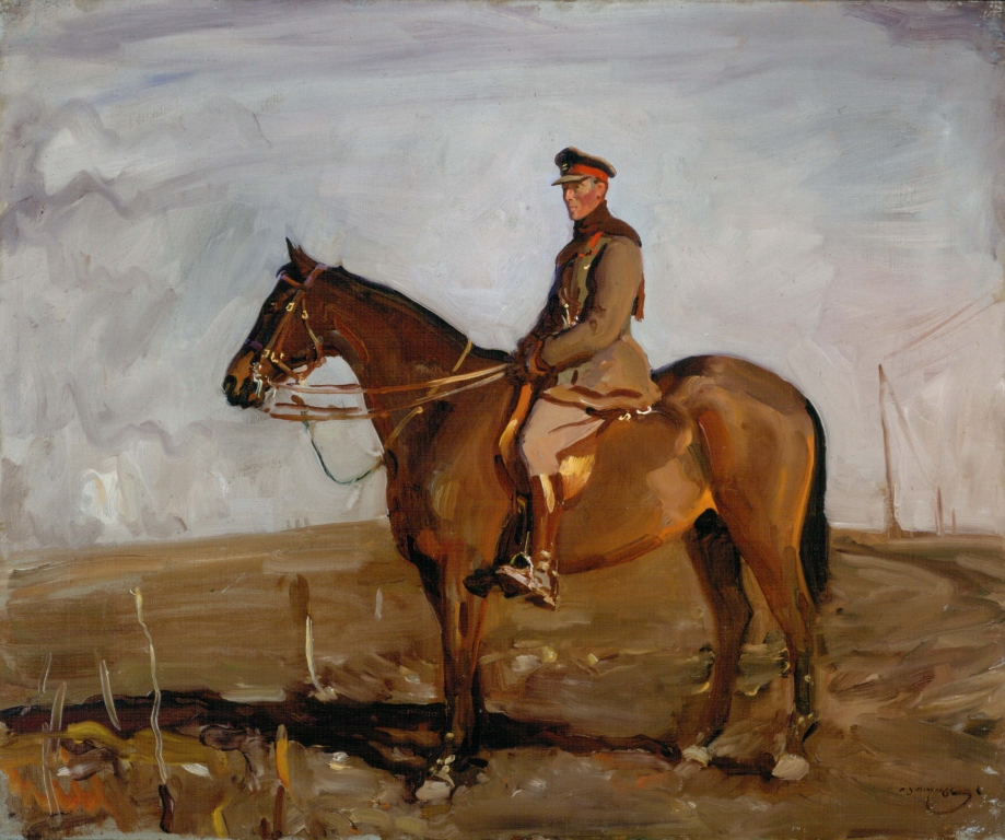 Gen. Jack Seely & Warrior by Sir Alfred Munnings, painted on Western Front 1918. ©Canadian War Museum