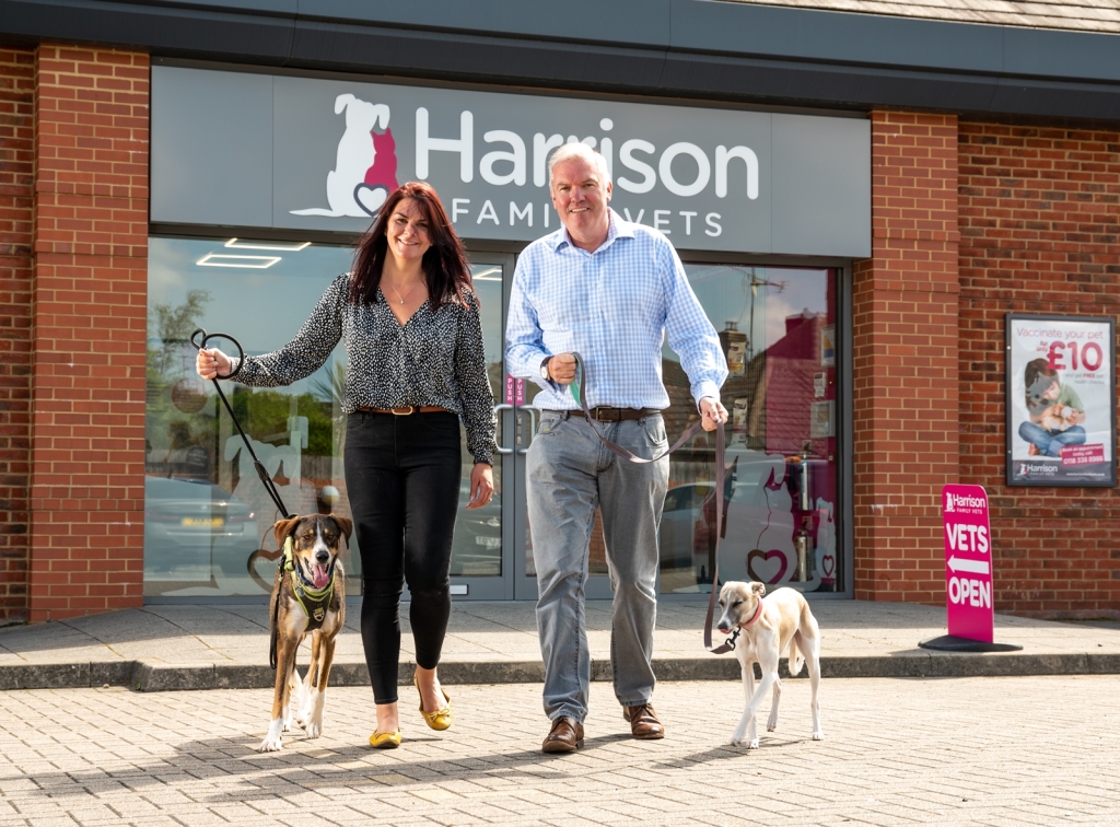Kristie Faulkner, Operations Director and Tim Harrison, Managing Director, at Harrison Family Vets. 