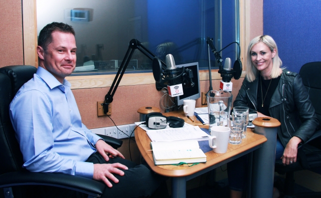 TV and radio presenter Jenni Falconer and Merial vet Mike Woodhouse at the Pet Parasite Action radio day