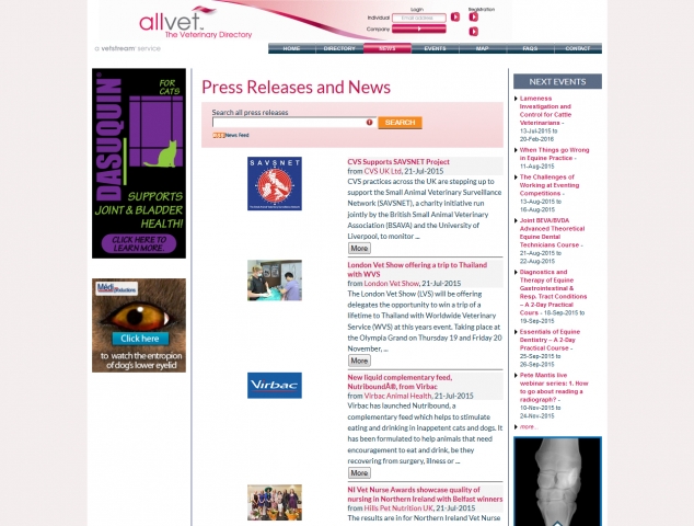 A screenshot of Allvet