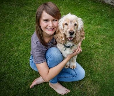 Sarah Bond from Sheffield with her Cocker Spaniel Hearing Dog Albert