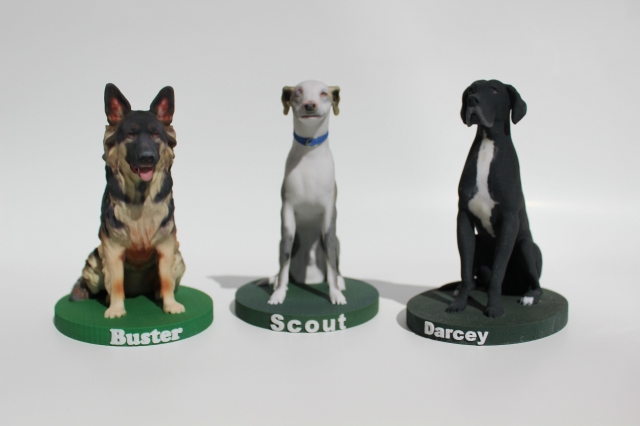 A selection of '3D dogs' by Arty Lobster 