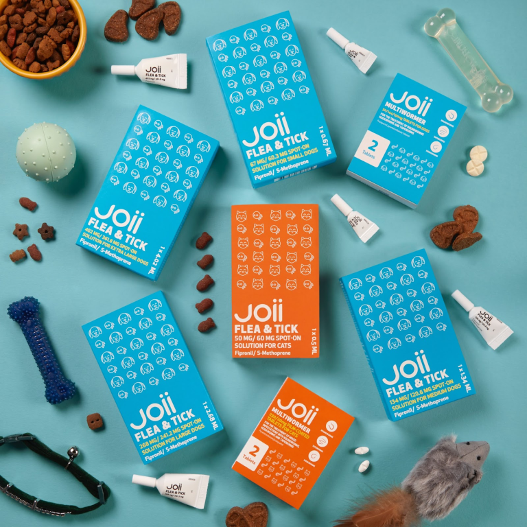 Joii Pet Care flea and tick subscription packaging