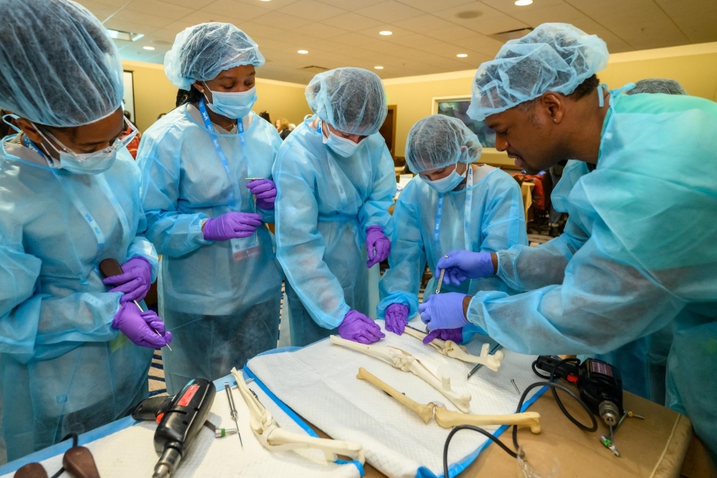 Students practice surgery skills at last year’s VMX BLEND event