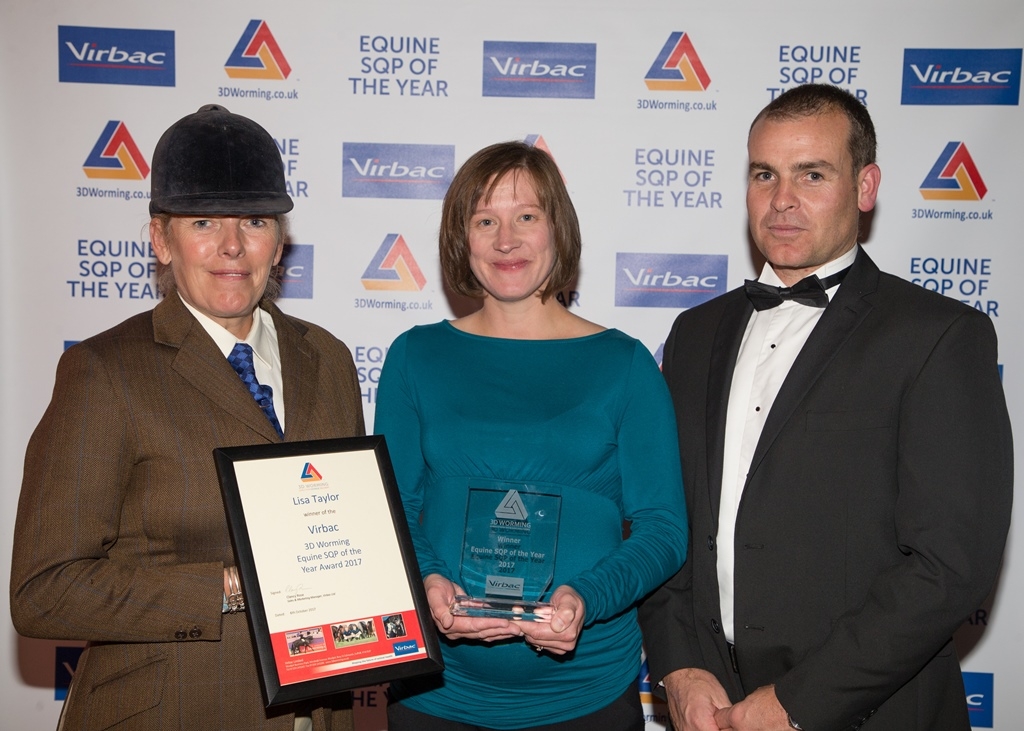 Lisa Taylor is presented with her Award by Katie Jerram and Fraser Hodgson C Julian Portch