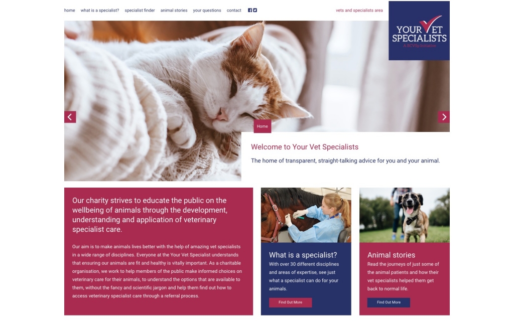 New website showcases important role of Veterinary Specialists