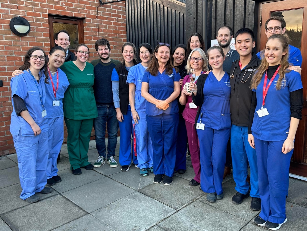 Oncology clinician Laura Holm, who spent the last 16 years working at award-winning Anderson Moores Veterinary Specialists in Winchester, on her last day. 