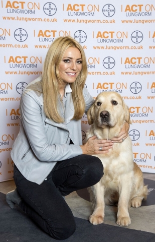 Tess Daly is supporting Be Lungworm Aware, a campaign to raise awareness of the lungworm parasite, which can be fatal to dogs. Tess and her current vet believe her Golden Retriever died of lungworm. Find out if its in your area at www.lungworm.co.uk