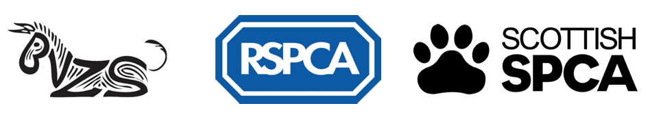 RSPCA, Scottish SPCA and BVZS logos